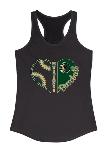 Morrow Mustangs Heart Baseball Women's Tank Top