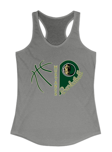 Morrow Mustangs Heart Basketball Women's Tank Top