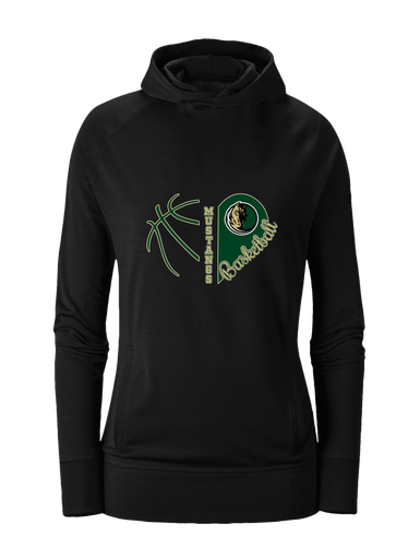 Morrow Mustangs Heart Basketball Women's Hoodie