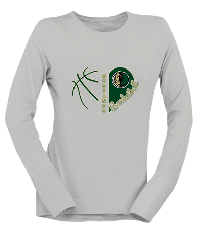 Morrow Mustangs Heart Basketball Women's Premium LS T-Shirt