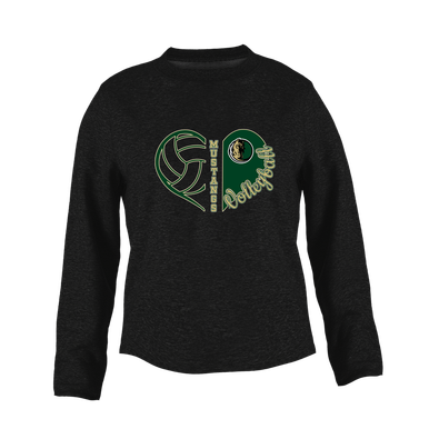 Morrow Mustangs Heart Volleyball Women's Sweatshirt
