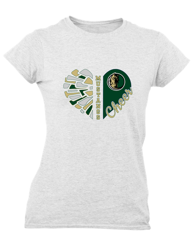 Morrow Mustangs Heart Cheer Women's SS T-Shirt