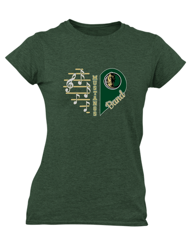Morrow Mustangs Heart Band Women's Premium SS T-Shirt