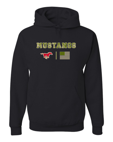 Coronado Mustangs Camo Flag Men's Premium Hoodie