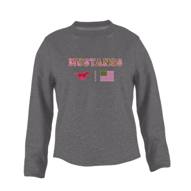 Coronado Mustangs Pink Camo Flag Women's Sweatshirt