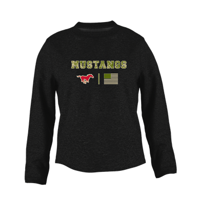 Coronado Mustangs Camo Flag Women's Sweatshirt