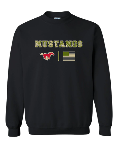 Coronado Mustangs Camo Flag Men's Sweatshirt