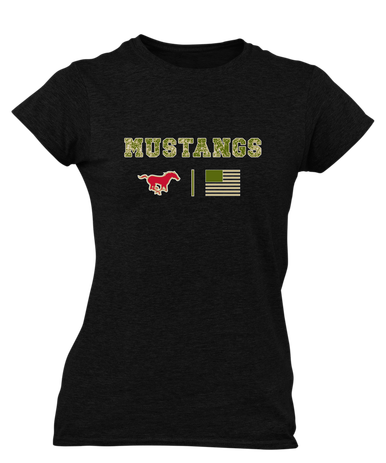 Coronado Mustangs Camo Flag Women's Premium SS T-Shirt