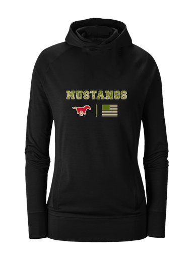 Coronado Mustangs Camo Flag Women's Hoodie