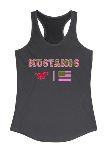 Coronado Mustangs Pink Camo Flag Women's Tank Top