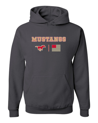 Coronado Mustangs Team Colors Flag Men's Premium Hoodie