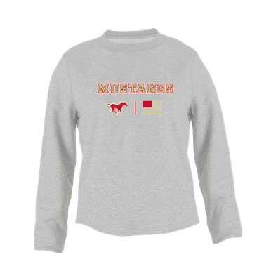 Coronado Mustangs Team Colors Flag Women's Sweatshirt