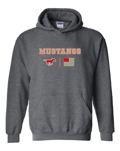 Coronado Mustangs Team Colors Flag Men's Hoodie