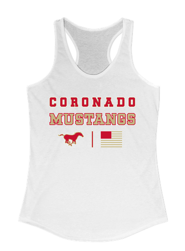 Coronado Mustangs Spirit Flag Women's Tank Top