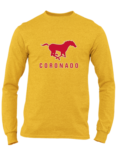 Coronado Mustangs Mascot #2 Men's LS T-Shirt