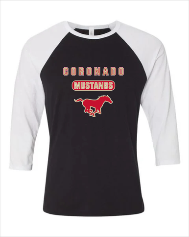 Coronado Mustangs Mascot #3 Men's Baseball T-Shirt