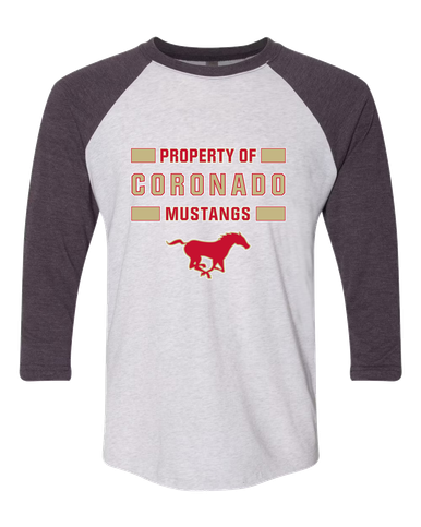 Coronado Mustangs Property Of Men's Baseball T-Shirt