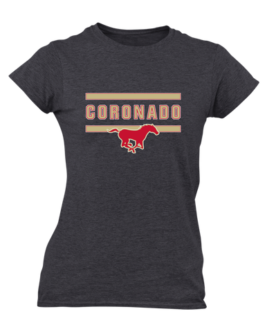 Coronado Mustangs Mascot #4 Women's Premium SS T-Shirt
