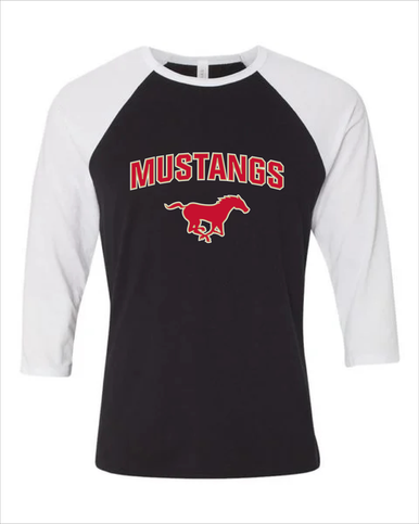 Coronado Mustangs Mascot #6 Women's Baseball T-Shirt