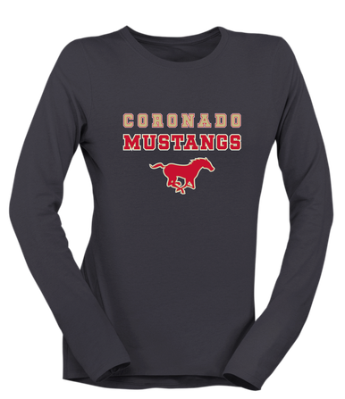 Coronado Mustangs Spirit Women's Premium LS T-Shirt