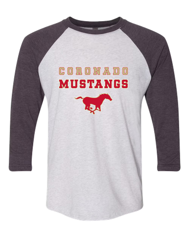 Coronado Mustangs Spirit Women's Baseball T-Shirt