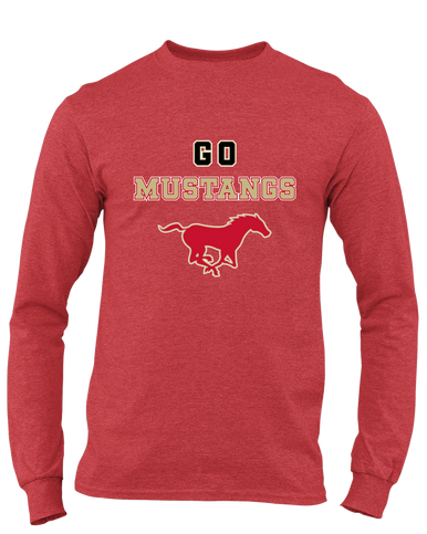 Coronado Mustangs Go Team Men's LS T-Shirt