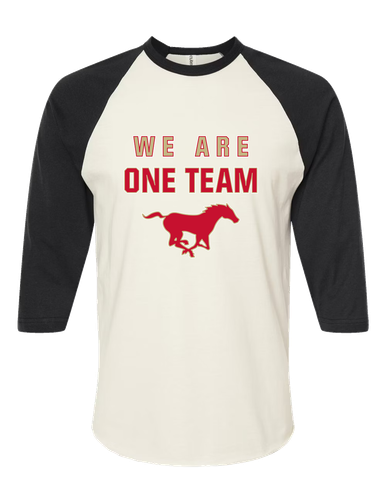 Coronado Mustangs We Are One Team Women's Baseball T-Shirt