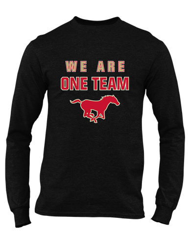 Coronado Mustangs We Are One Team Men's LS T-Shirt