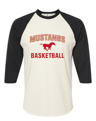 Coronado Mustangs Basketball #1 Women's Baseball T-Shirt