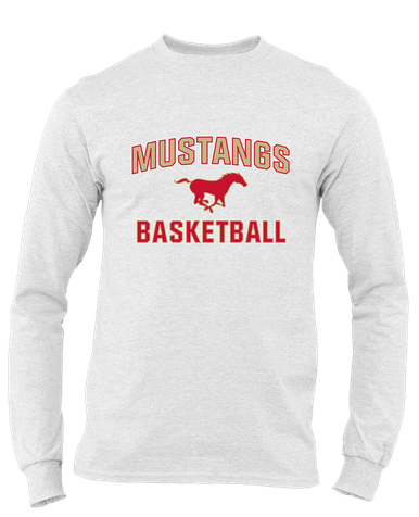 Coronado Mustangs Basketball #1 Men's LS T-Shirt
