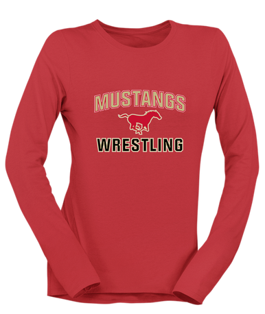 Coronado Mustangs Wrestling Women's LS T-Shirt