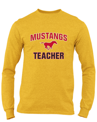 Coronado Mustangs Teacher Men's LS T-Shirt