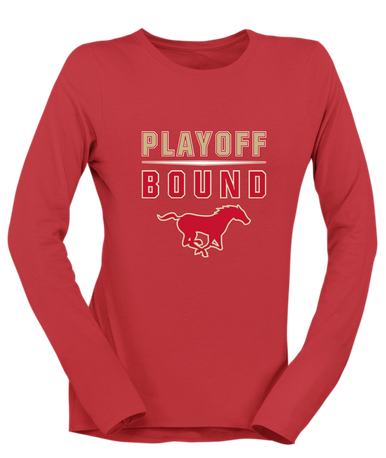 Coronado Mustangs Playoff Bound Women's Premium LS T-Shirt