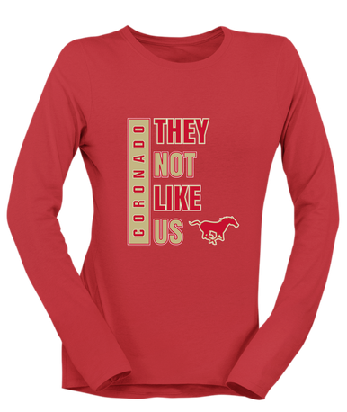 Coronado Mustangs They Not Like Us #1 Women's Premium LS T-Shirt