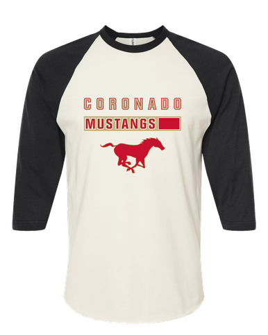 Coronado Mustangs Mascot #7 Men's Baseball T-Shirt