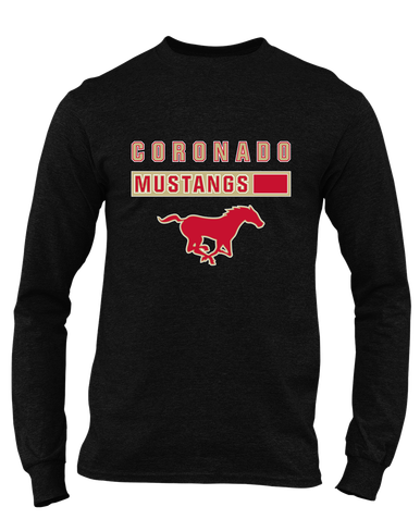 Coronado Mustangs Mascot #7 Men's LS T-Shirt