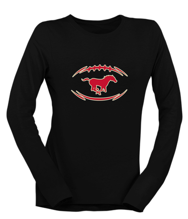 Coronado Mustangs Football #3 Women's LS T-Shirt