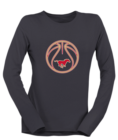 Coronado Mustangs Basketball #2 Women's LS T-Shirt
