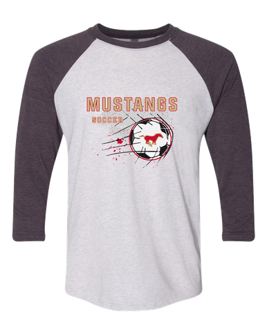 Coronado Mustangs Soccer #2 Women's Baseball T-Shirt