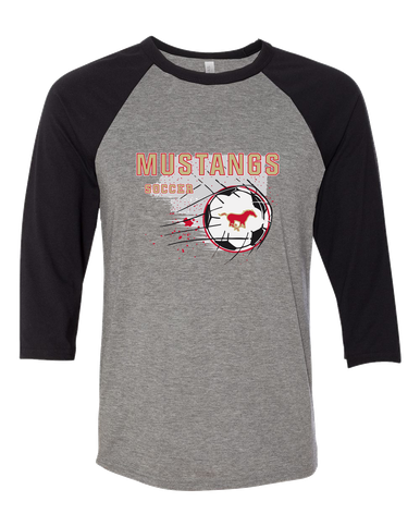 Coronado Mustangs Soccer #2 Men's Baseball T-Shirt