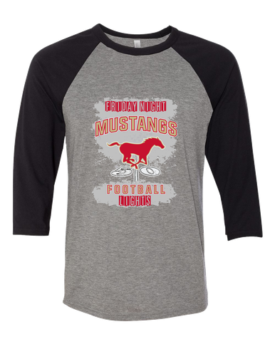 Coronado Mustangs Football #6 Women's Baseball T-Shirt