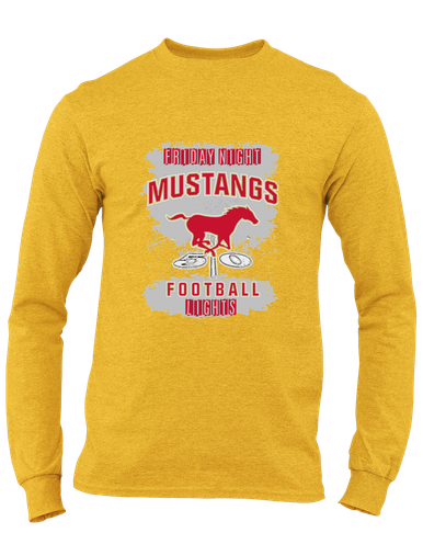 Coronado Mustangs Football #6 Men's LS T-Shirt