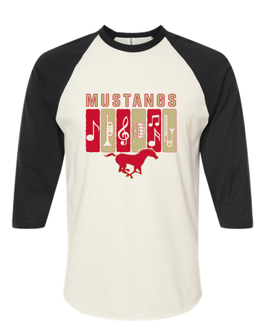 Coronado Mustangs Band # 2 Men's Baseball T-Shirt