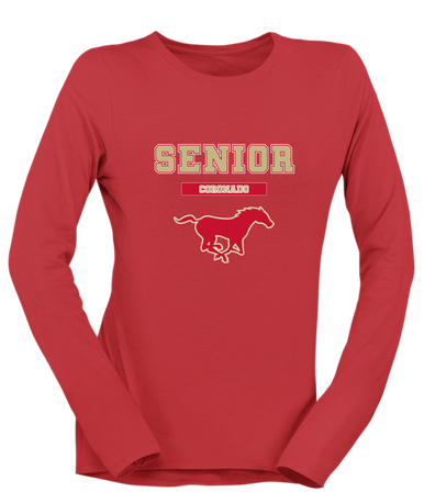 Coronado Mustangs Senior #2 Women's Premium LS T-Shirt
