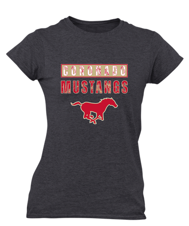 Coronado Mustangs Mascot #9 Women's SS T-Shirt