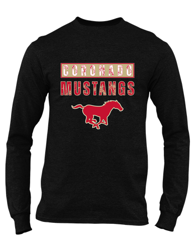 Coronado Mustangs Mascot #9 Men's LS T-Shirt