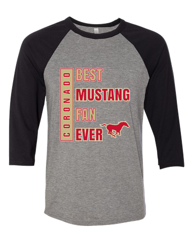 Coronado Mustangs Best Mustang Fan Men's Baseball T-Shirt