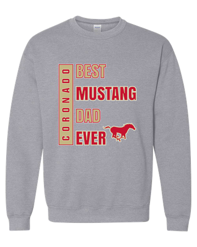 Coronado Mustangs Best Mustang Dad Men's Sweatshirt