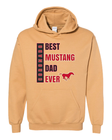 Coronado Mustangs Best Mustang Dad Men's Hoodie