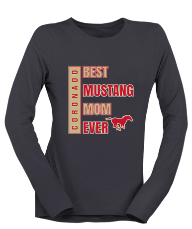 Coronado Mustangs Best Mustang Mom Women's LS T-Shirt
